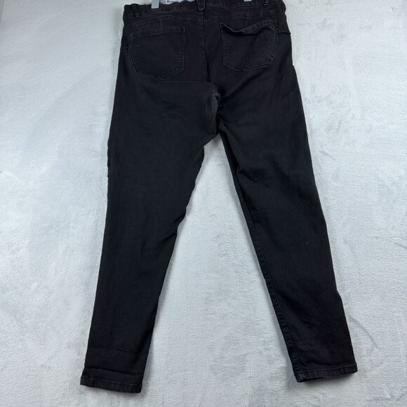 Democracy AB Solution Jeans Size 16 Womens Skinny Leg Mid Rise Black - Picture 2 of 10